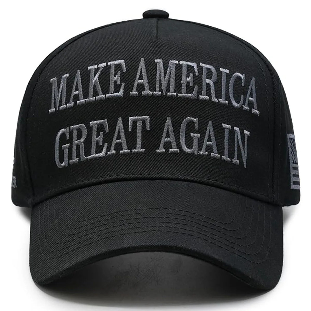 1Pc Black Hat Never Surrender Maga Us Embroidered Adjustable Baseball 250311