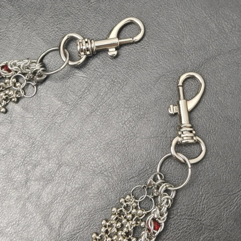 Fashion The Earth Round Bead With Keel Combination Chain For Punk Pants Unisex Ones Waist Hip Hop Key Chain y2k 250303