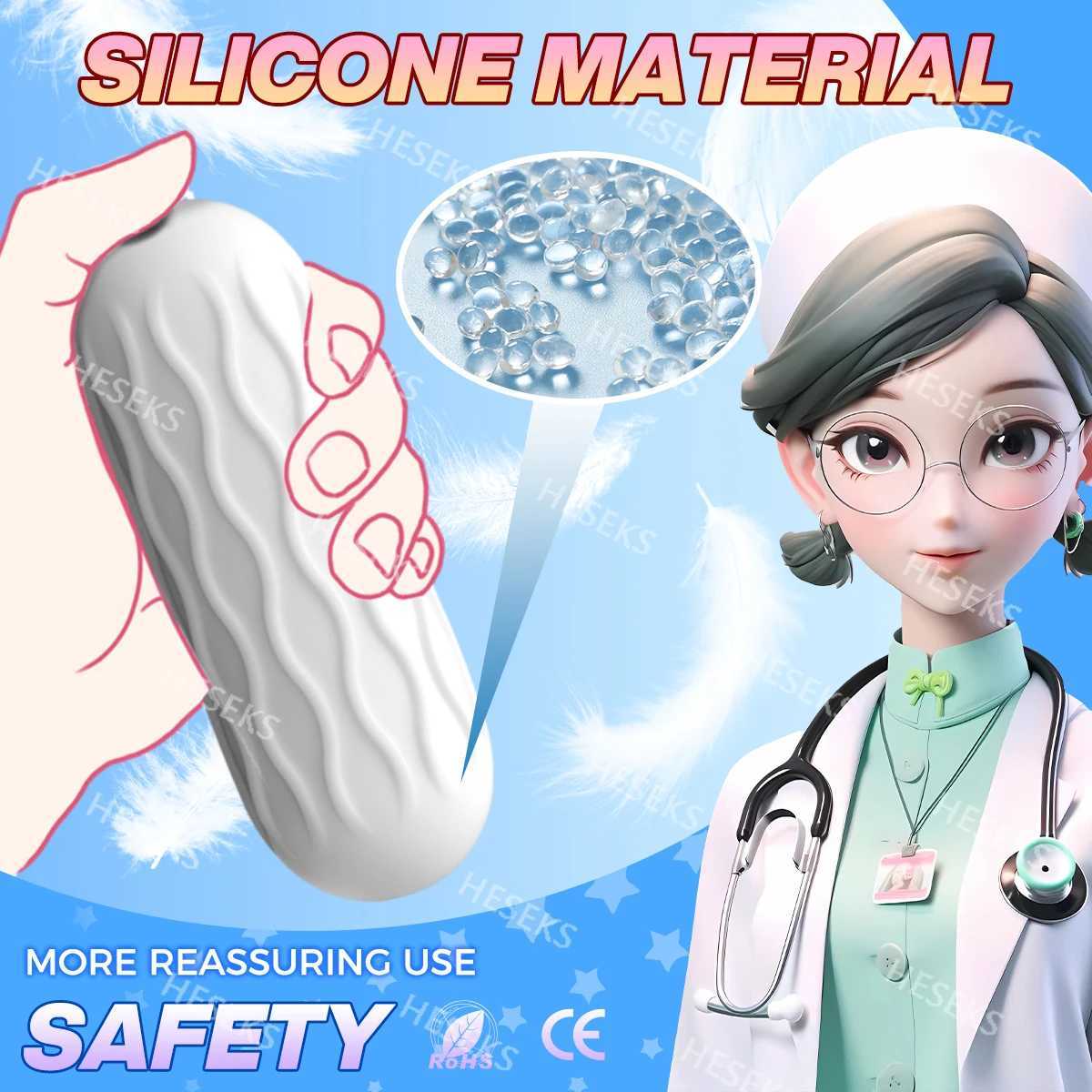 Heseks Pocket Pussy Artificial Vaginal Sleeve Male Masturbation Cup Open Handicraft Penis Massager Adult Sex Toy 18+ W250311