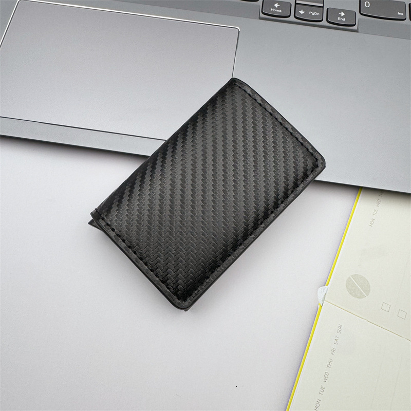 Designer Pack New Fashion Designer Simple Men S Theft Brush Anti Demagnetization Carbon Fiber Aluminum Alloy Bank Card Wallet Storage Bag Free Shippin