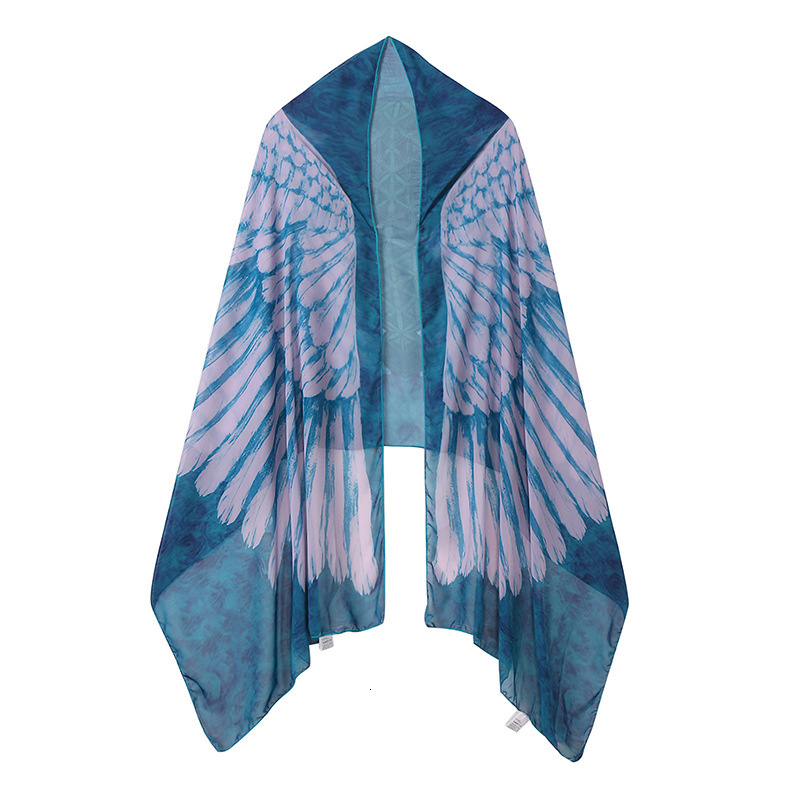 Beach Women's Printed Wings Towel, Sun Protection Decoration Beach Shawl, Available In Multiple Colors
