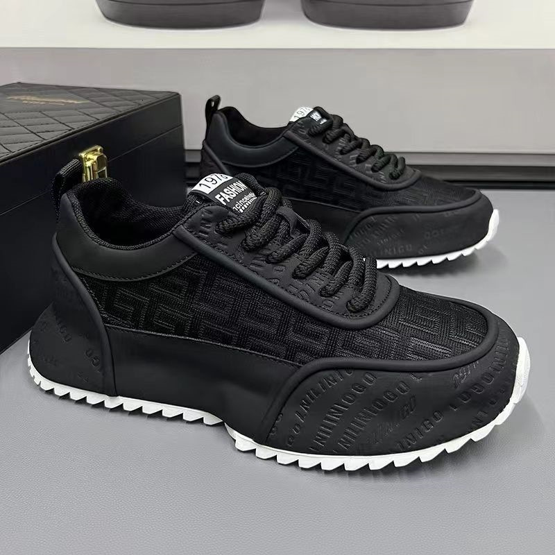 Temu Extra Large Full Bottom Casual Shoes Designer Summer Thick Bottom Mesh Sports Shoes Outdoor Running Fitness Fashion Men's Shoes
