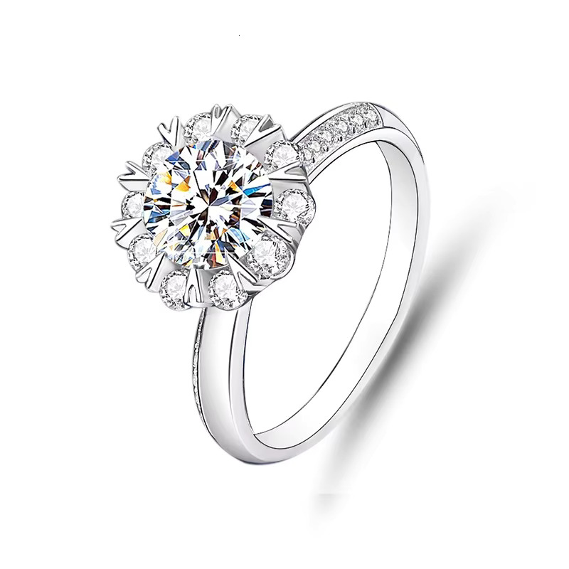Fancy Shape Moissanite Solitaire Setting Silver Jewelry Moissanite Diamond Engagement Ring