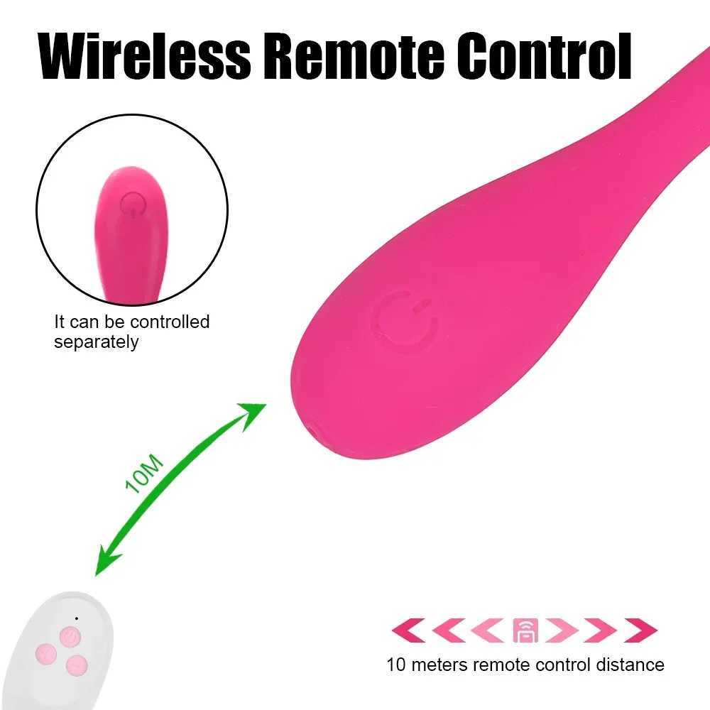 18cm Slim Vibrators for Women Nipple Clamps Vaginal Balls G Spot Massager Anal Plug Cordless Panties Sex Toys Female MasturbatorXJ250311