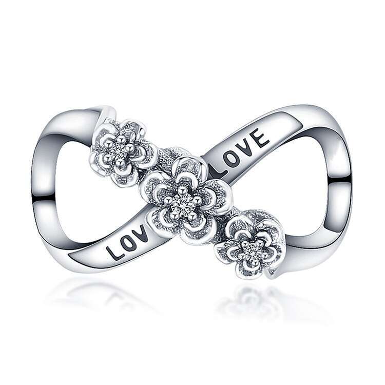 Fashionable Love Continuation String Charms 925 Sterling Silver Beads for women DIY Family Bracelet jewelry gift