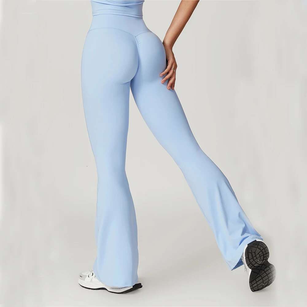 Women High Waist Flared Slim Solid Sexy Pants Elastic Butt Lift Skinny Yoga Gym Workout Runing Push Up Leggings