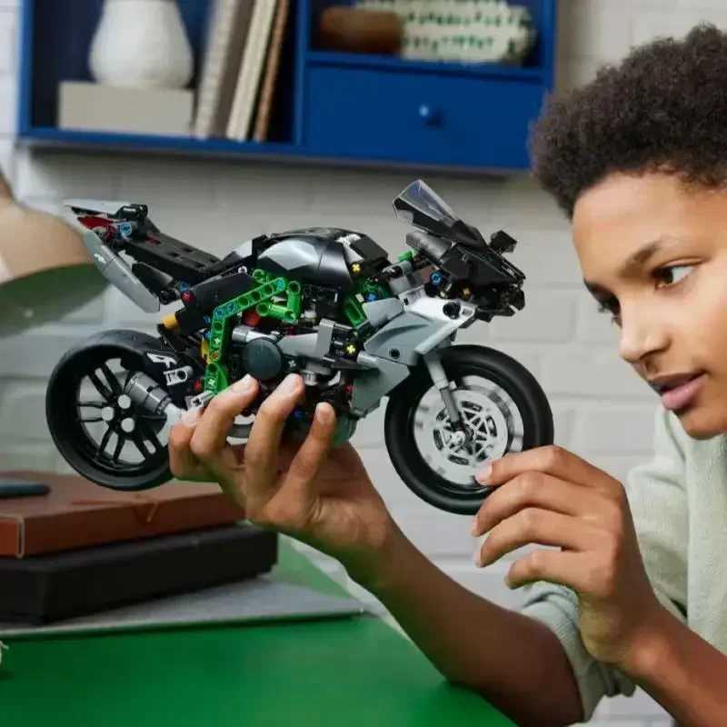 2024 New 42170 Technical H2R Motorcycle Building Blocks Speed Motorbike Racing Car Model Vehicle Toys B for Kids Boy GiftsC250311