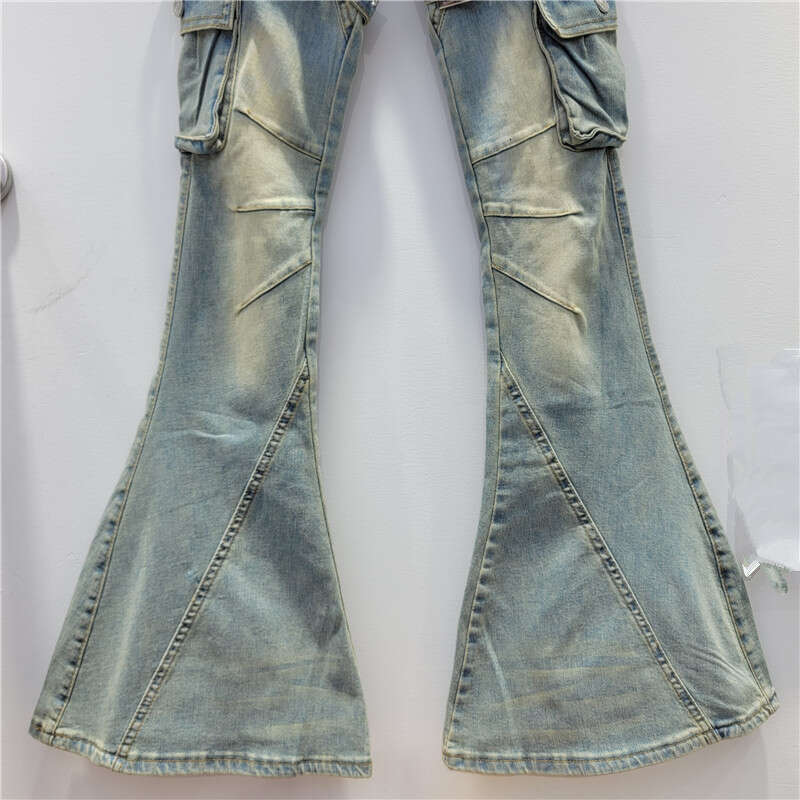 Strap Up Jeans For Women 2023 American High Street Niche Spicy Girl, Mopping The Floor To Show Off Slim, Slightly Flared Long Pants