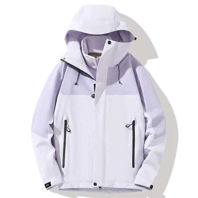 Hiking Jacket Men Waterproof Women 3 In 1 Warm Windproof Coats Winter Mountaineering Ski Outdoor Camping Jackets Fleece Ski CoatT250311