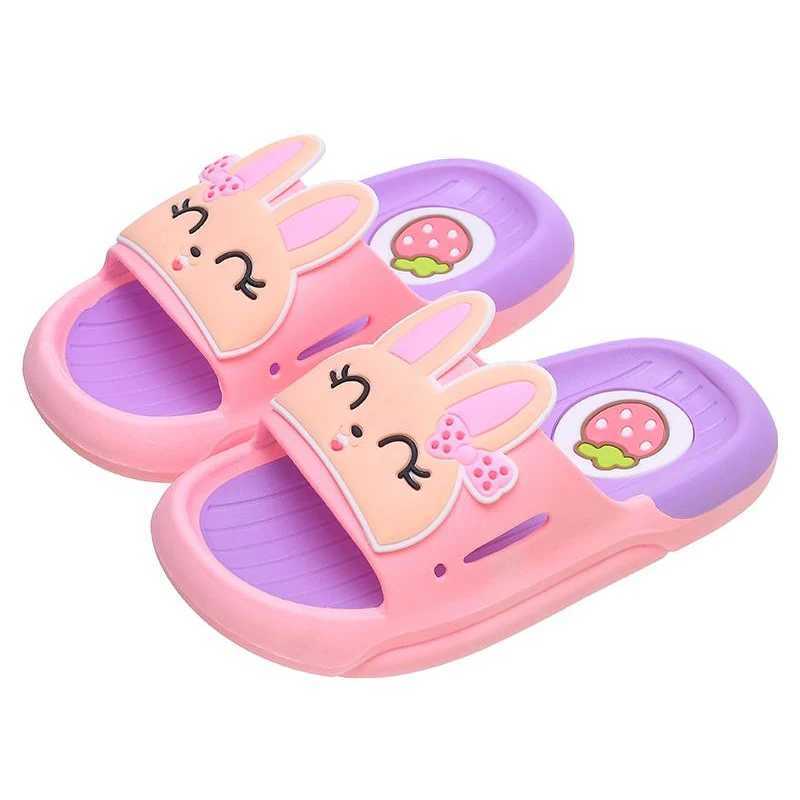Childrens slippers summer womens cute home decor parent-child male dinosaur princess indoor bathroom anti slip soft soleT250311