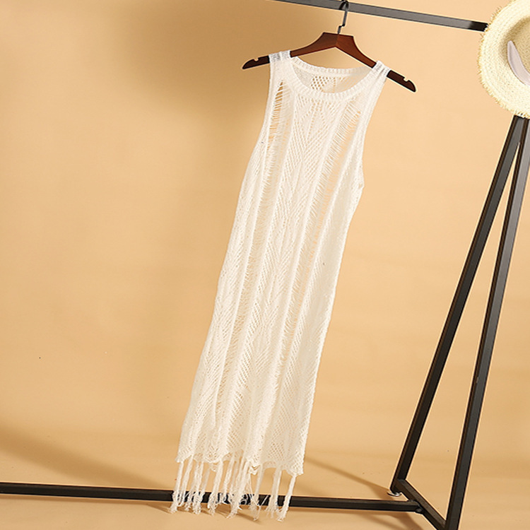 Fashionable Women's Dress, Tassel Knit Sweater, Hand Hook Bikini Cover Up, Beach Swimsuit