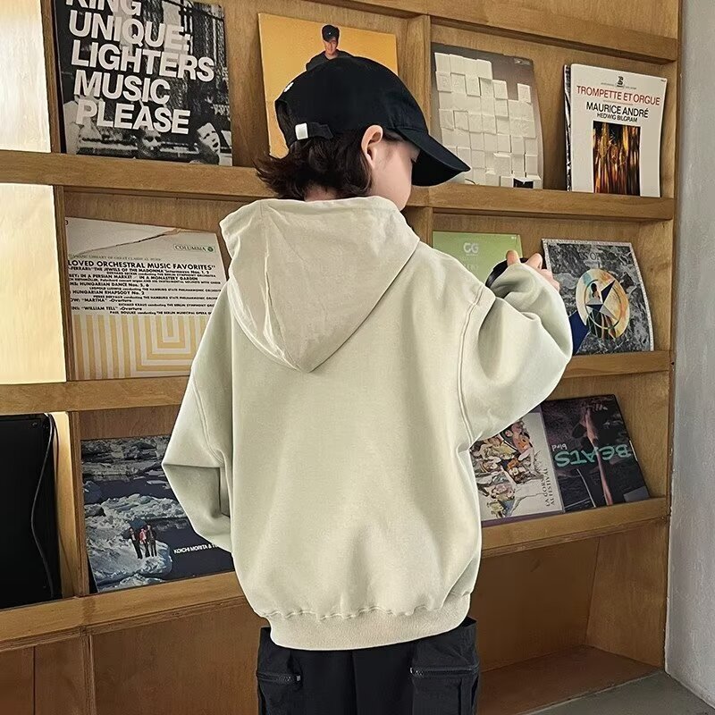 Ddmyshoesvip Boys Hoodie Spring And New Casual Sports Hooded Top Autumn Clothing Big Children S Fashion Brand
