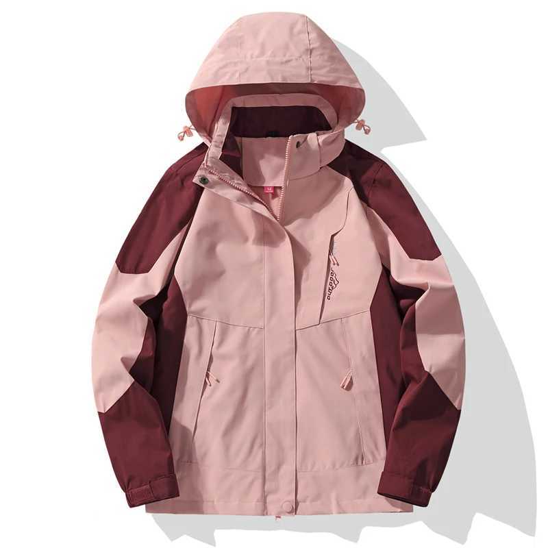 Mens Charge Jacket Spring Autumn Fashion Color-Blocked Waterproof Windproof Outdoor Adventure Hooded Coat Mens Casual JacketT250311