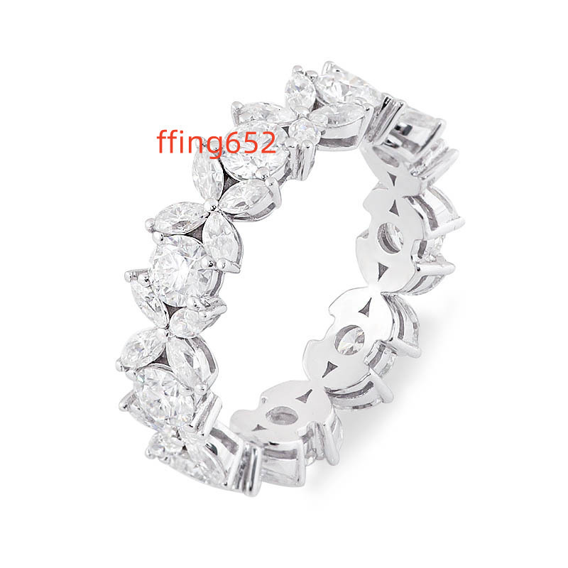 Top Sales Fine Jewelry 14K Gold Wedding Ring Marquise Cut Custom VVS Moissanite Unique Design Rings for Women for Gift