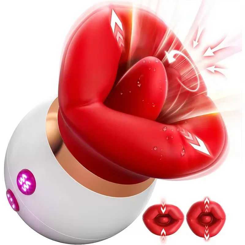 3-in-1 oral suction vibrator for female rose tongue licking and sucking adult sex toys anal clicking and pressing vibrator for female couplesXJ250311