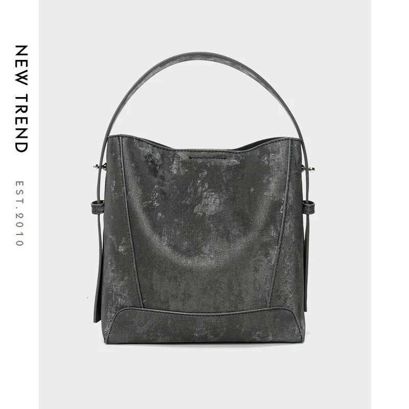 2025 Hot Selg Women Suede Leather Crossbody Silk Cowhide Shoulder Bag Retro Bucket Shopping Handbag