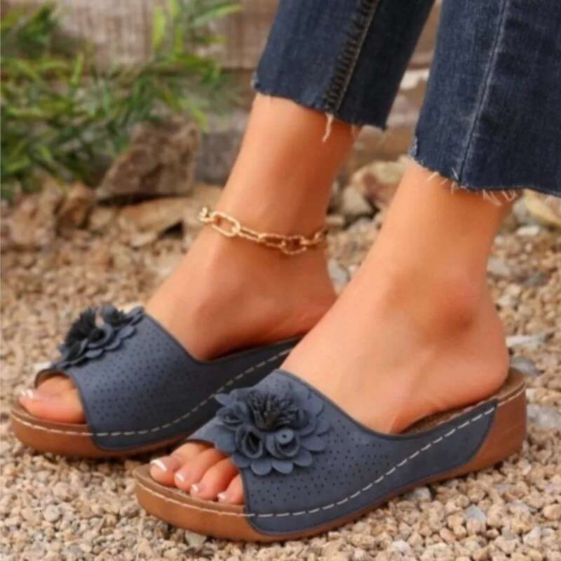 Sandals Summer Woman Party Shoe Slip On For Wedge Ladies Shoes Platform Female Slippers Women Footwear