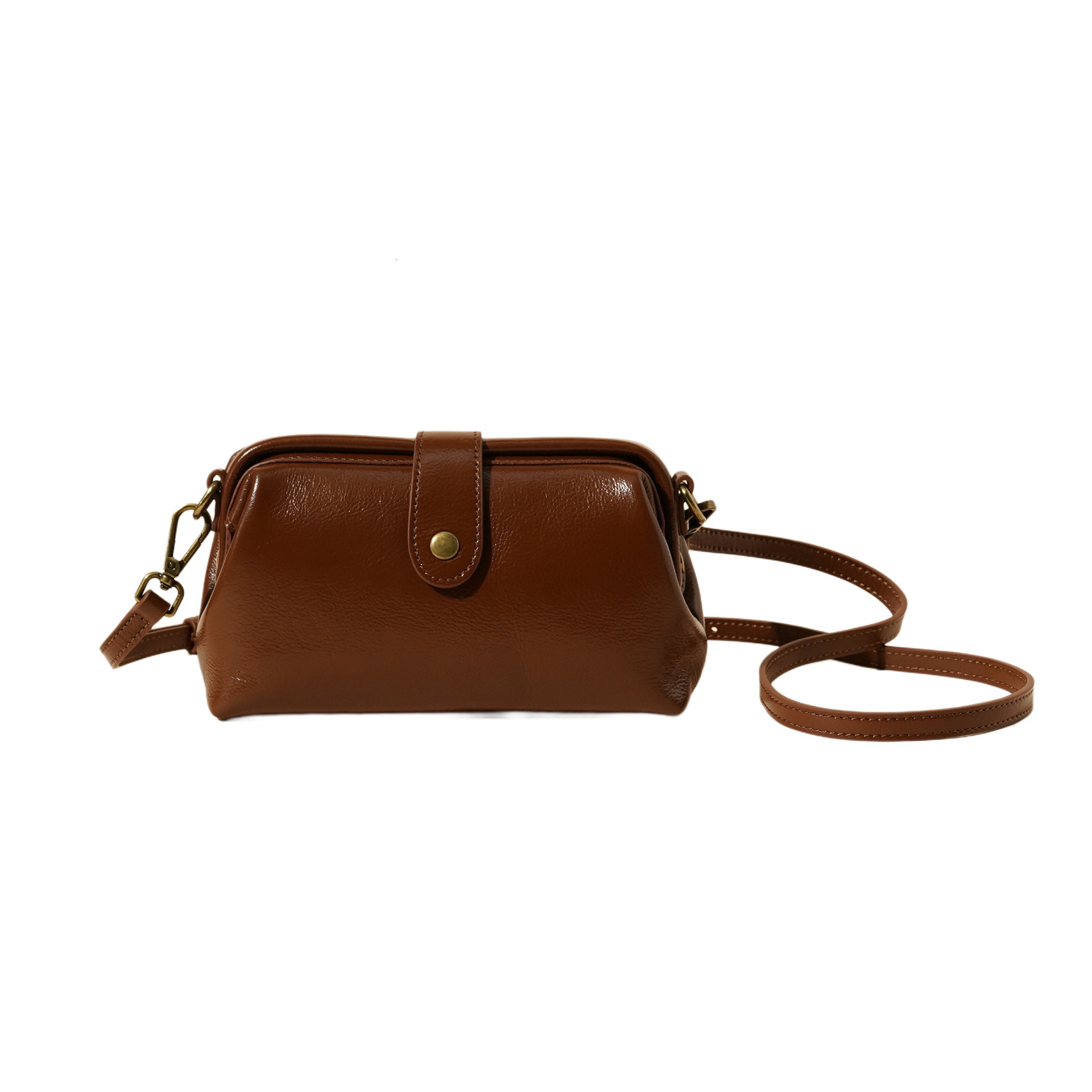 Top Layer Cowhide 2023 New Fashionable Versatile Casual Crossbody Trendy And High-End Genuine Leather Women's Bag, Shell Bag