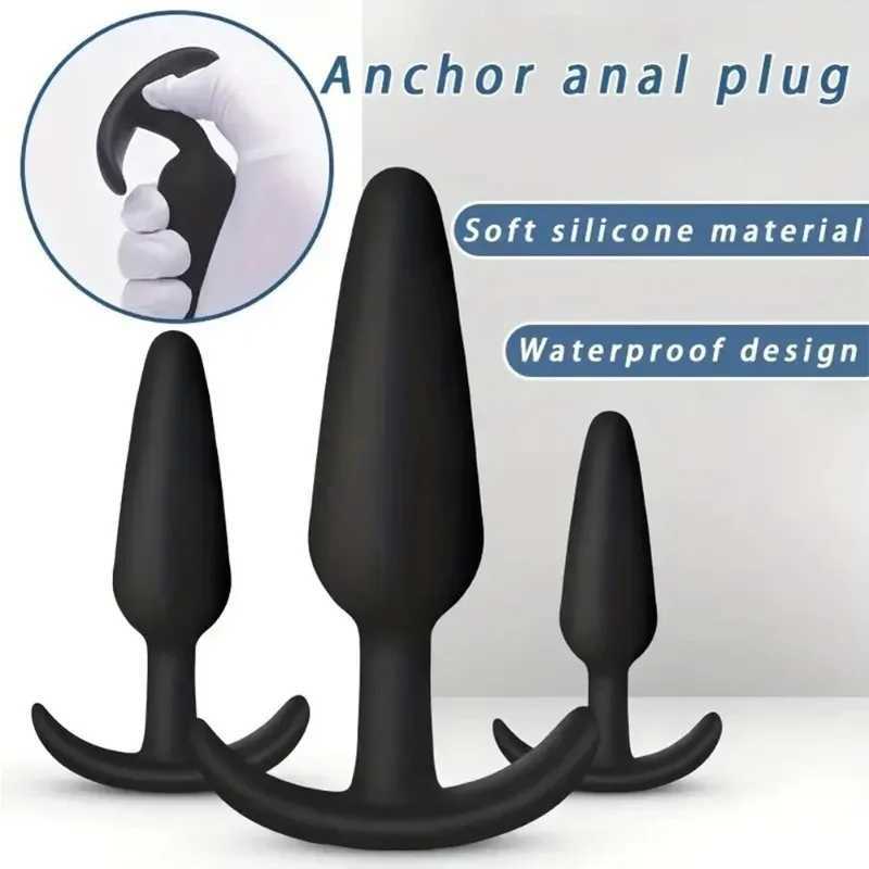 3 Different Size Anal Plug Soft Silicone Anal Butt Plug Stimulator Adult Sex Toys for Men/Women Prostate Massager Anal TrainerXJ250311