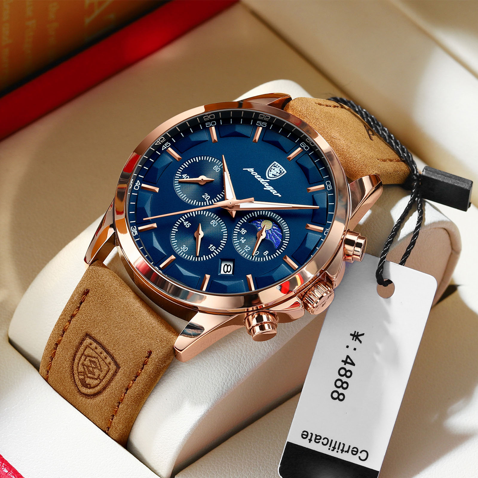 Mens Waterproof Quartz Watch Stylish and Functional Multifunctional Timepiece for Everyday Wear Ideal for Outdoor Activities and Sports