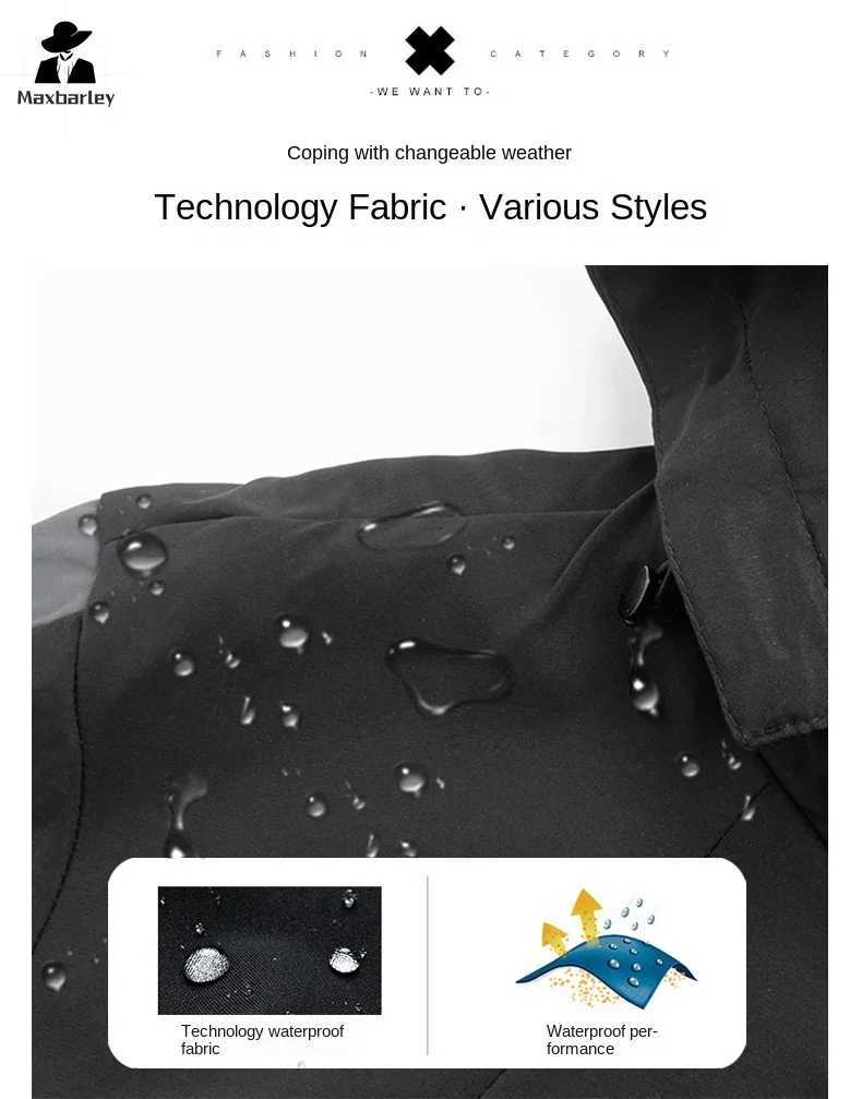 New Autumn Casual Jacket Mens Outdoor Multifunctional Waterproof Windbreaker Hiking Camping Young and Middle-aged Hooded CoatT250311