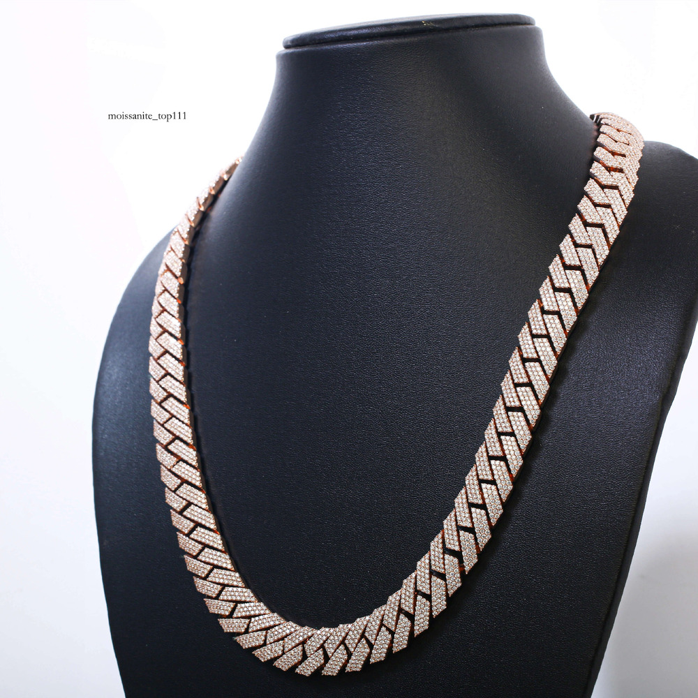 Sterg Sier Custom Hip Hop Chains for Men Men's Moissanite k Cuban Chain Necklace