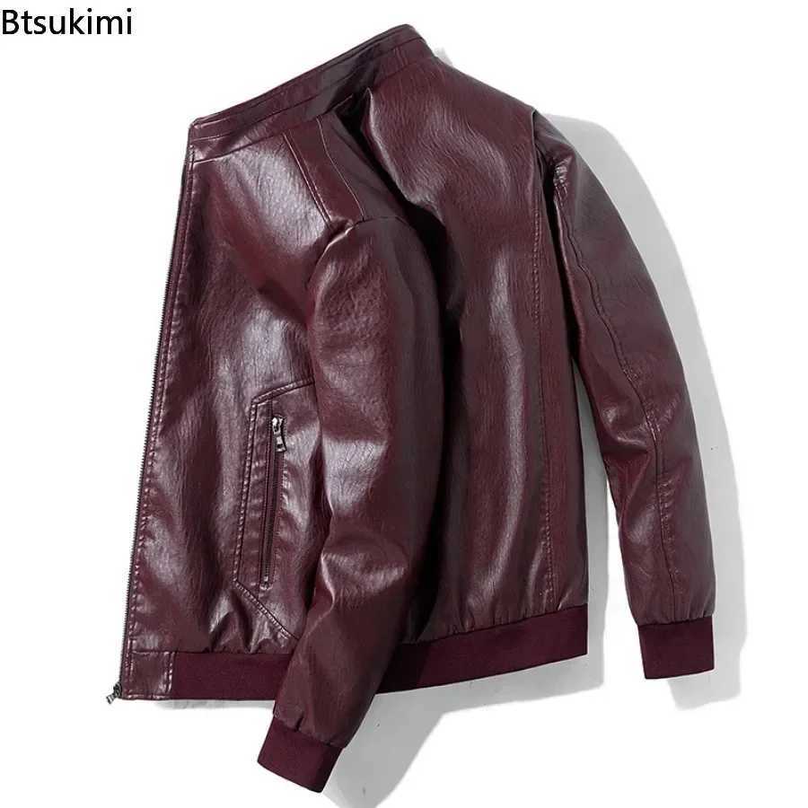 2025 Mens Leather Jacket Oversized Spring Autumn Formal Business Leather Jacket Men Trendy Loose Baseball Leather Jacket M-8XLT250311