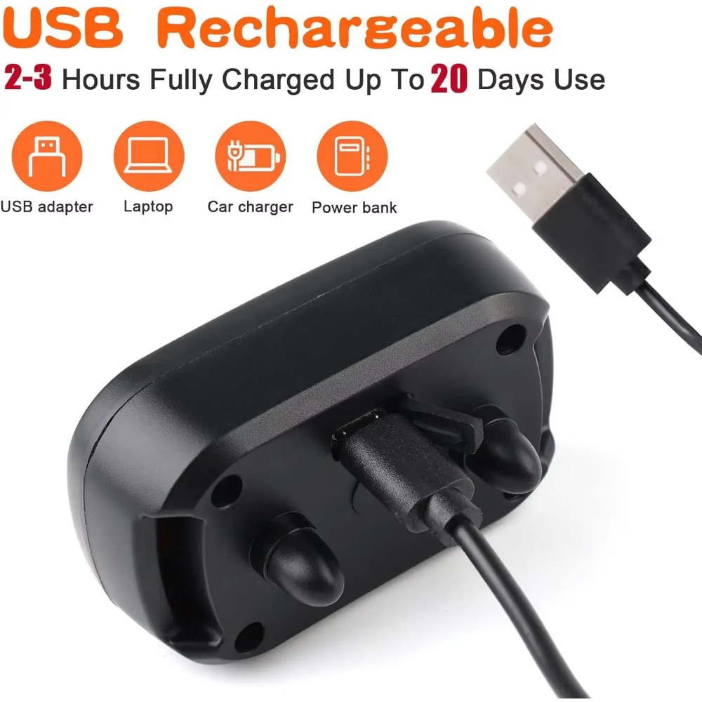 Pet Dog Anti Barking Device Electric Dogs Training Collar Dog Collar USB Chargeable Stop Barking Vibration Anti Bark Devices