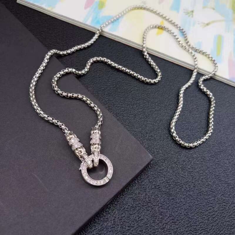 Thai Buddhist brand square dia buckle necklace hanging high-end pendant rope, universal buckle, jade and stone adjustable