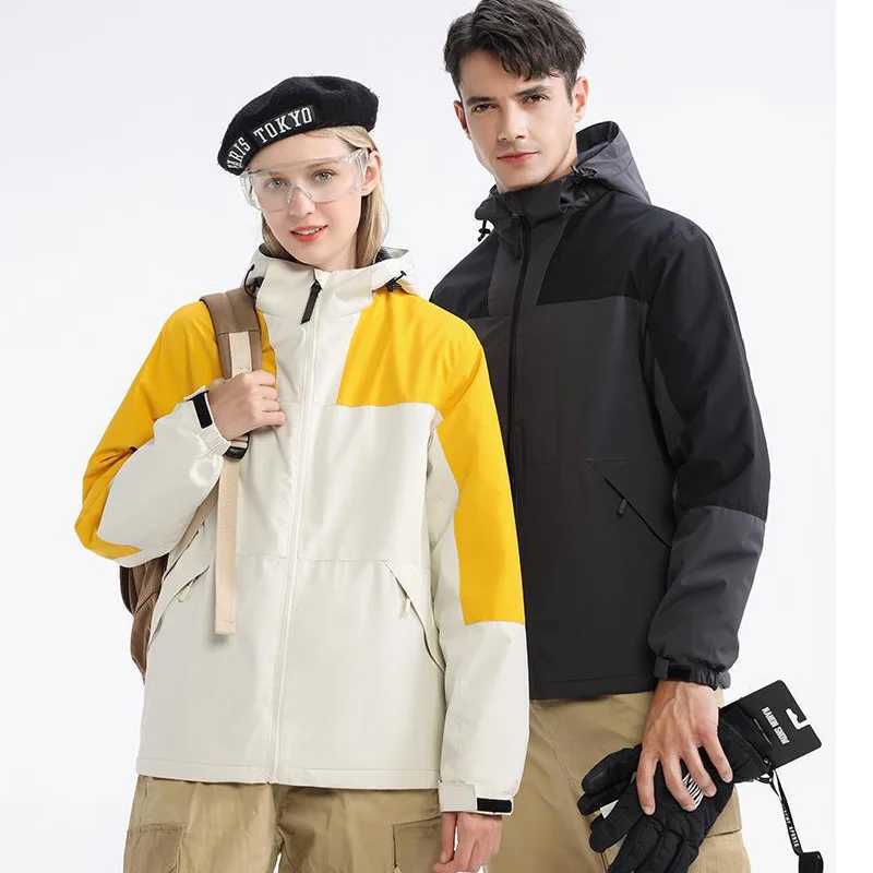 Thickening In Winter Warm Rain Jacket Men Women Waterproof Outwear Male Hooded Soft Sportswear Lovers Trekking WindbreakerT250311