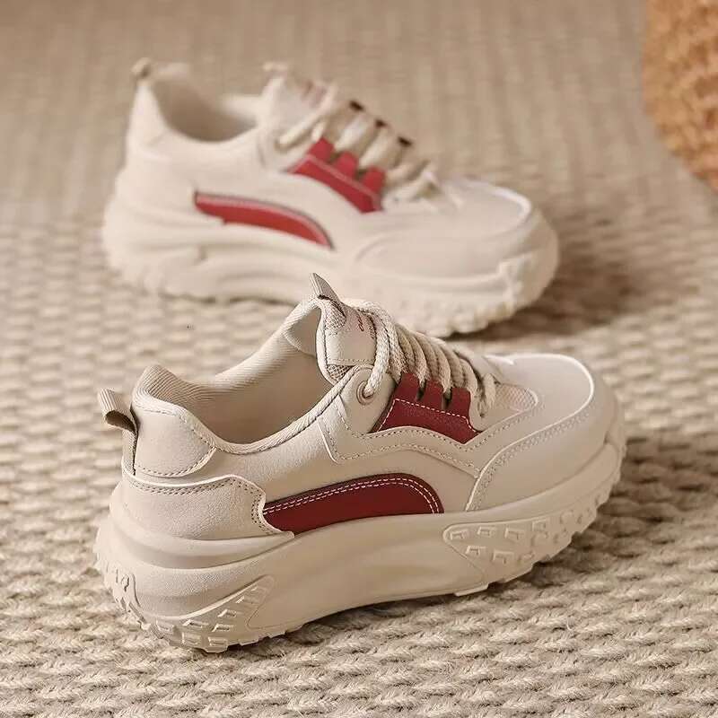 2025 New Model Autumn Thick Soled New Women's Casual Comfortable Footwear Versatile Outdoor Antislip Sneakers Fashion Ladies Sports Shoes