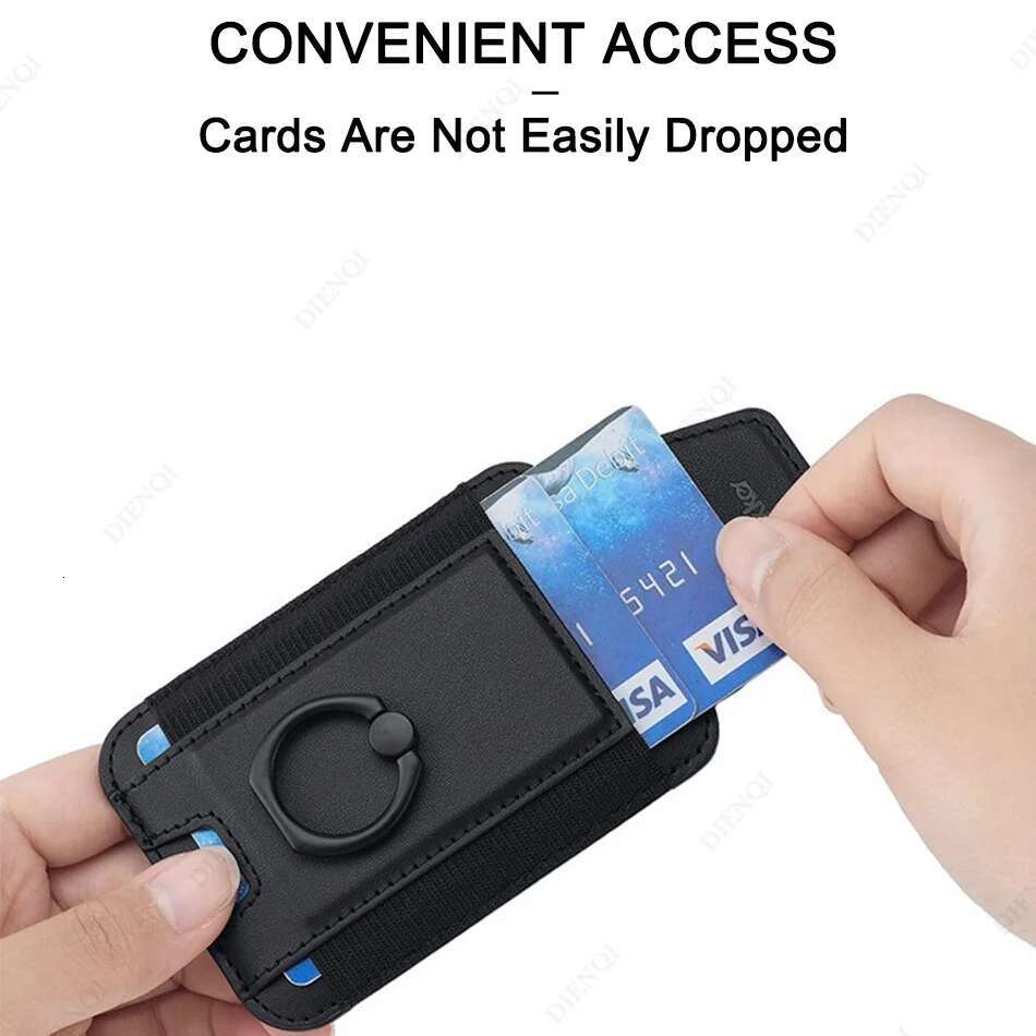 Magnet PU Stand Magnetic Credit Card Holder Men Women Cell Phone Case Leather Wallet forPhone 12 13 14 15 16 Pro