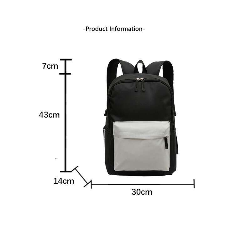 New minimalist and versatile casual college student contrasting backpack, travel bag, sports backpack, trendy brand