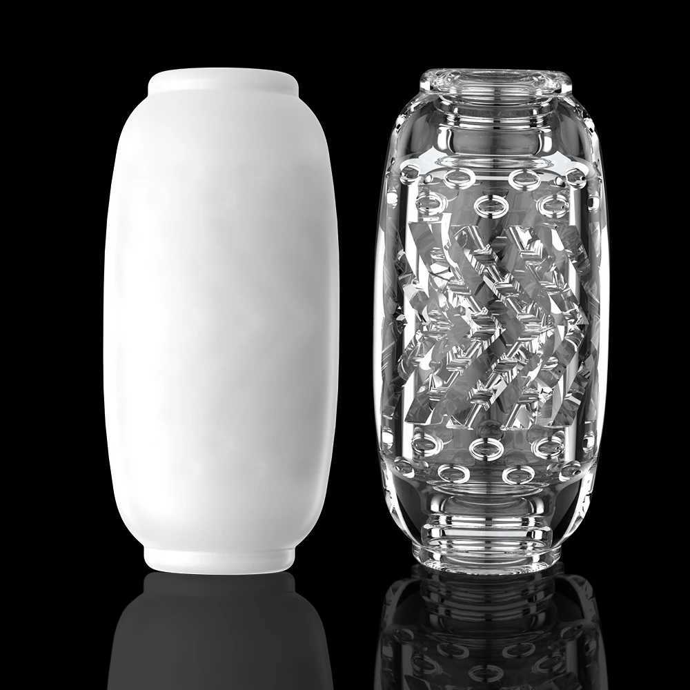 Male Masturbator Cup Soft Pussy Sex Toys Transparent Vagina Adults Endurance Exercise Adult Supplies Vacuum Pocket Cup for MenXJ250311