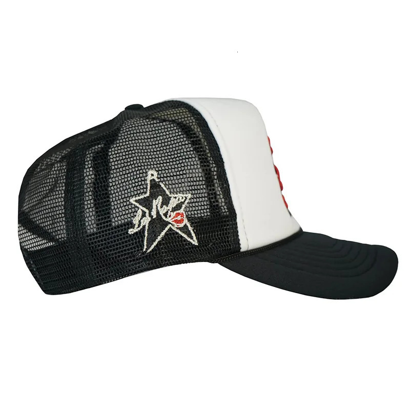 American Style Letters Lip Embroidered Baseball Hats Men Women Outdoor Sunshade Adjustable Breathable Fashion Street Truck Caps 250311