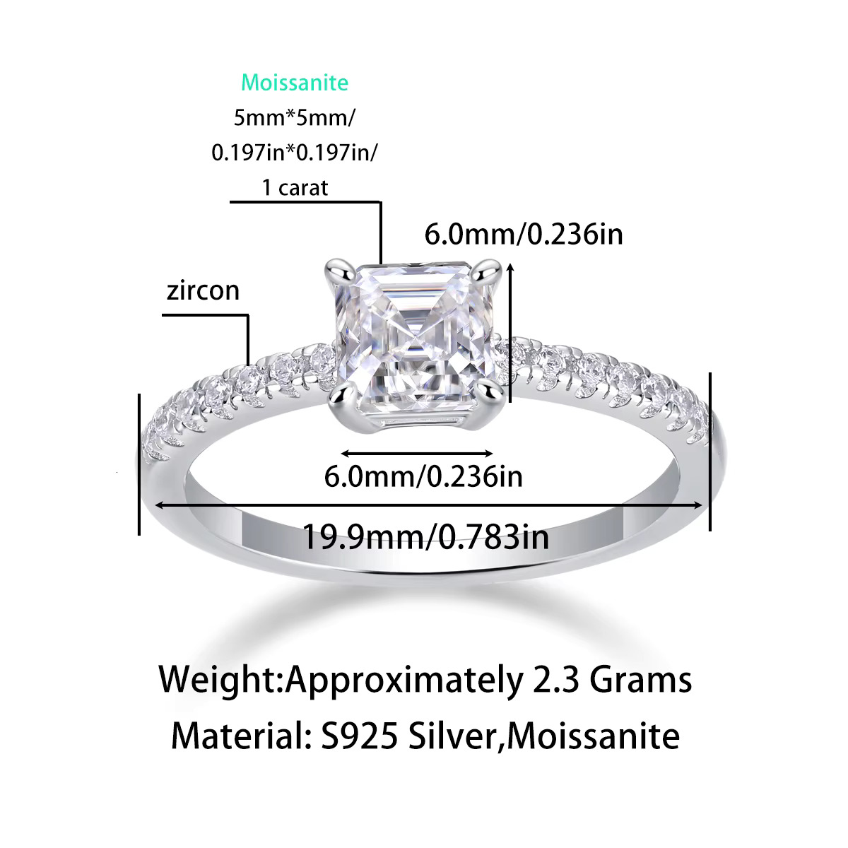 Good Style Beautiful Design Moissanite Diamond Engagement Ring for Women
