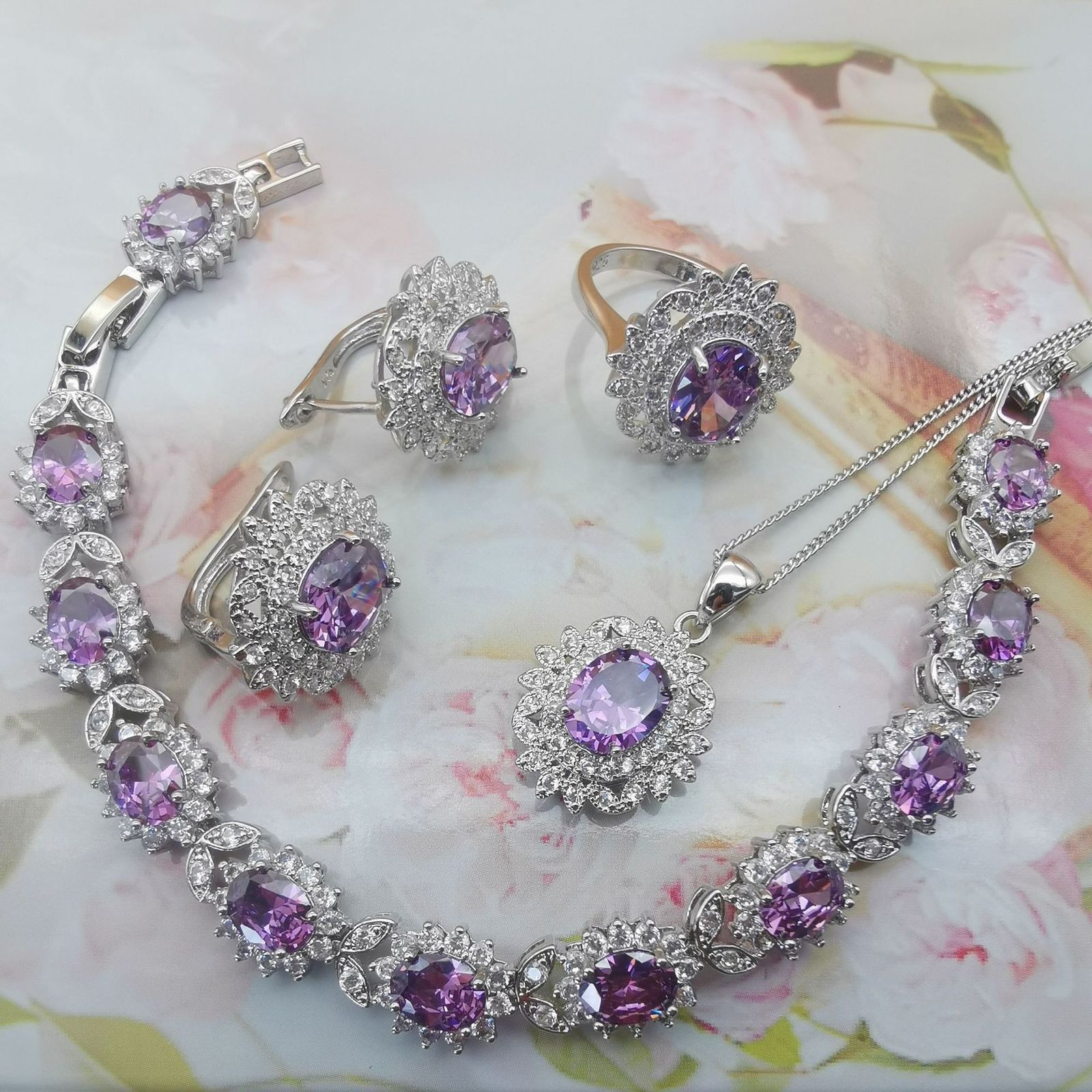 Jewelry Set Versatile Style Tanzanite Zircon Necklace Jewelry 201222