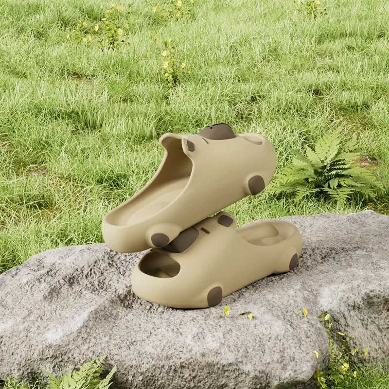 Women Cute Cartoon Capybara Slippers Men Popular Summer EVA Sandals Couple Unisex Non-slip Home Indoor Outdoor House ShoesT250311