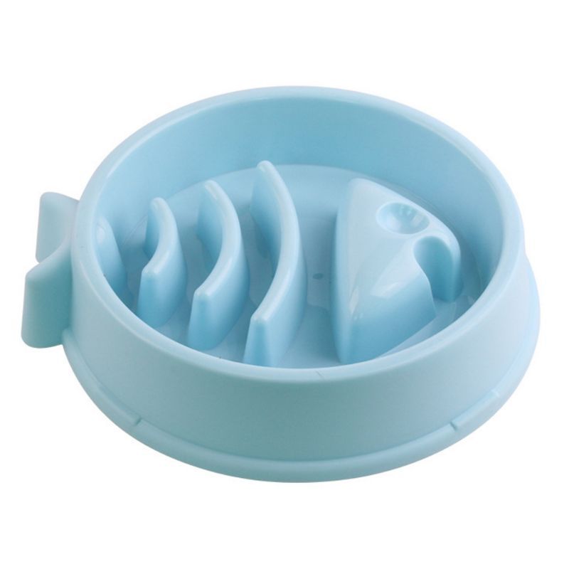 wholesale new Pet Slow Eating Feeder Fish Shape Dog Bowl Bloat Stop Healthy Food Plate Dishes