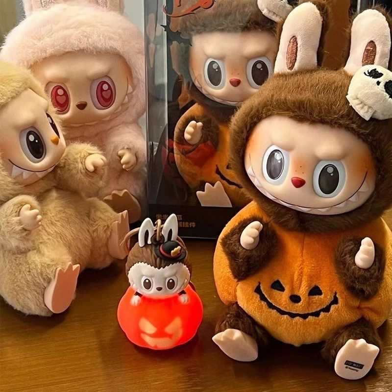 Labubu Pumpkin Monster Halloween Carnival Cute Cartoon Vinyl Doll Desktop Decoration Toy Gift Figures Decorative BirthdayPresentC250310