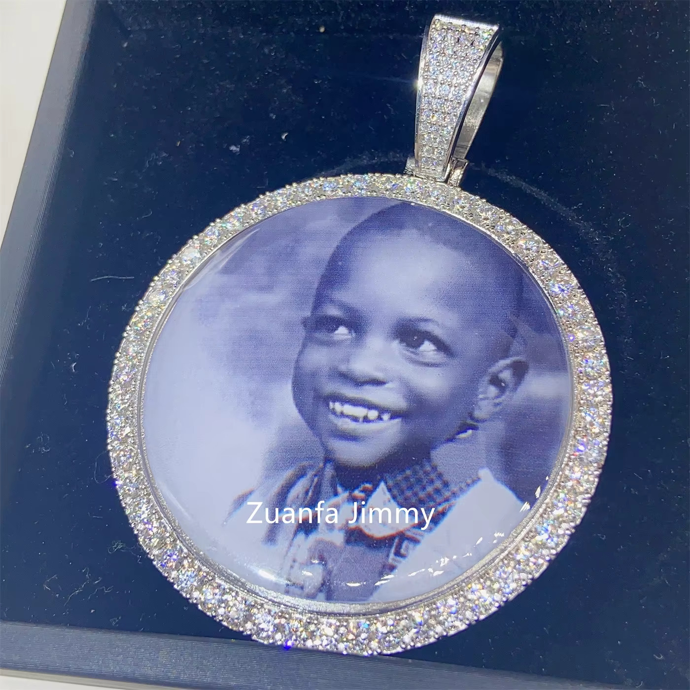 Pass Diamond Tester 925 Silver White Gold Yellow Gold PlateIced Out Hip Hop Style D Color VVS1 Moissanite Photo Pendant Necklace
