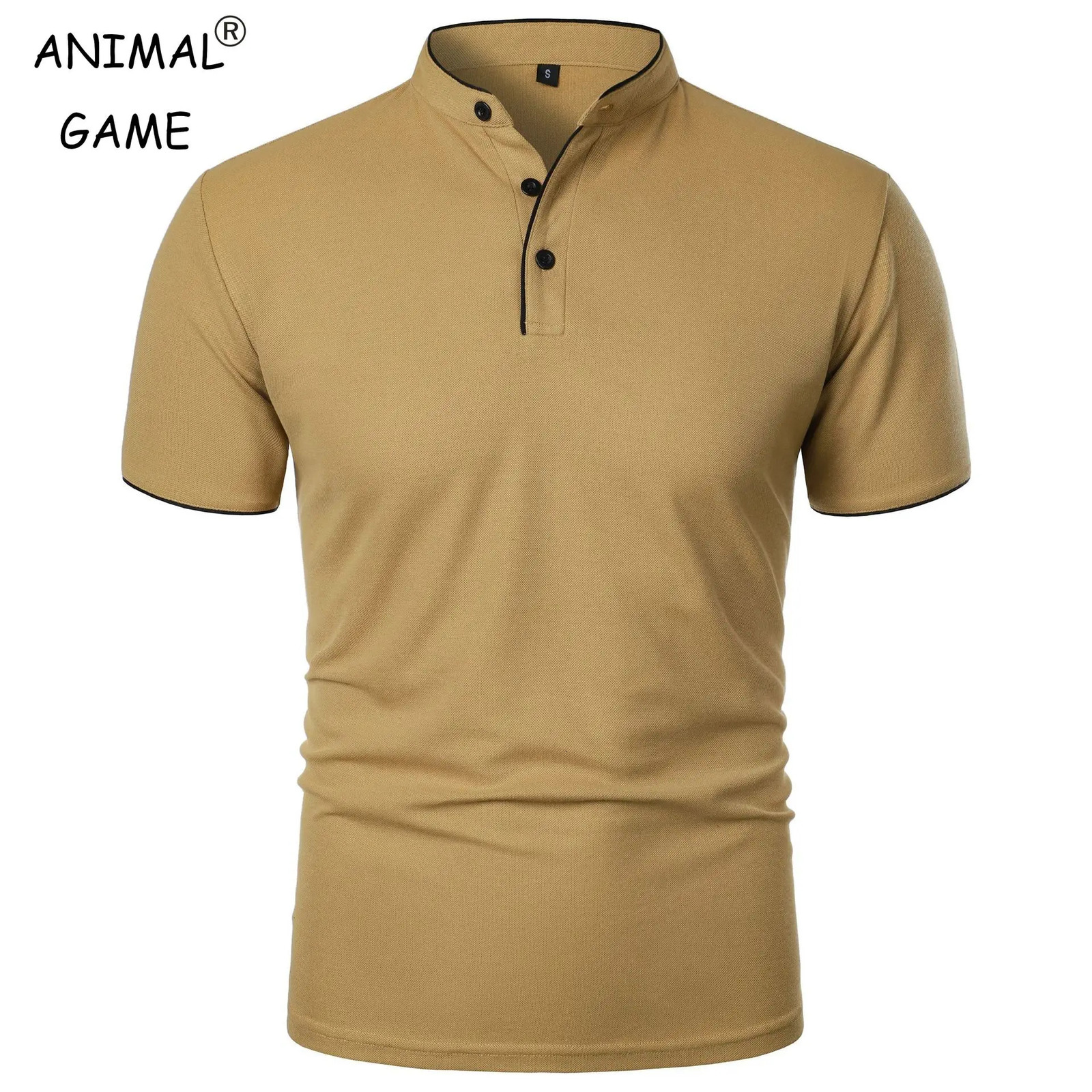 Summer mens short sleeved collar Tshirt solid color casual polo shirt fashionable breathable loose basic patchwork top 250311