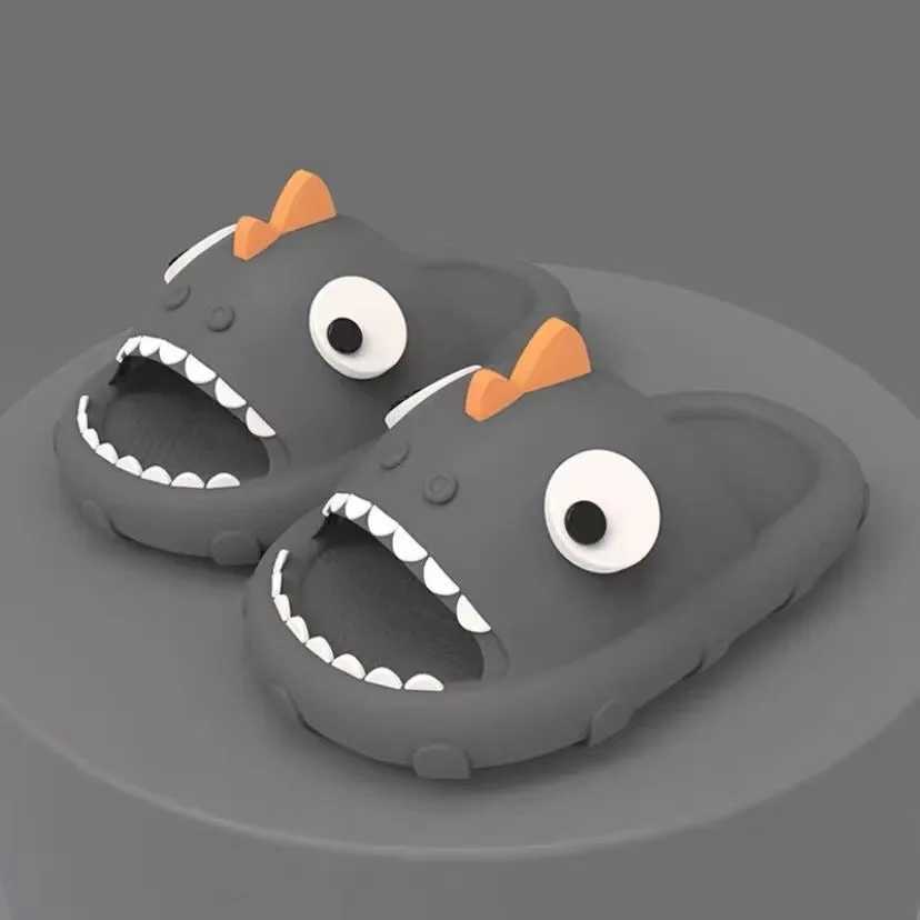 Fashion Shark Slippers for Men And Women Sandals Summer Kids Indoor Bathroom Slides Flat Shoes Soft EVA Couple Beach Flip FlopsT250311