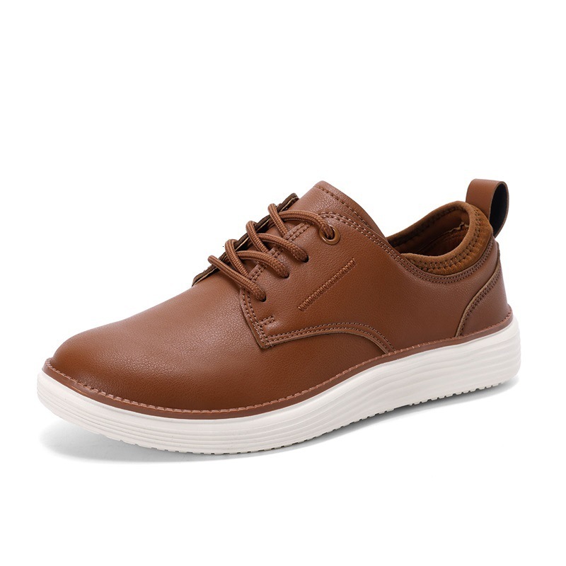 2025 Designer Leather Men's Oxford Shoes Thick Soled Non Slip Lightweight Outdoor Sports Shoes Casual Mountaineering Board Shoes Trendy Fashion C