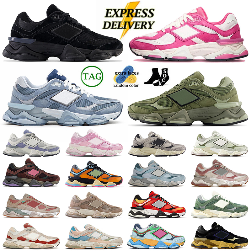 Athletic og Sneakers Casual Shoes 9O6O Triple Black Fuchsia Pink Olivine Sea Stone Blue Red Gradient Designer Mens Trainers Womens Chaussure Tennis Runners Dhgate