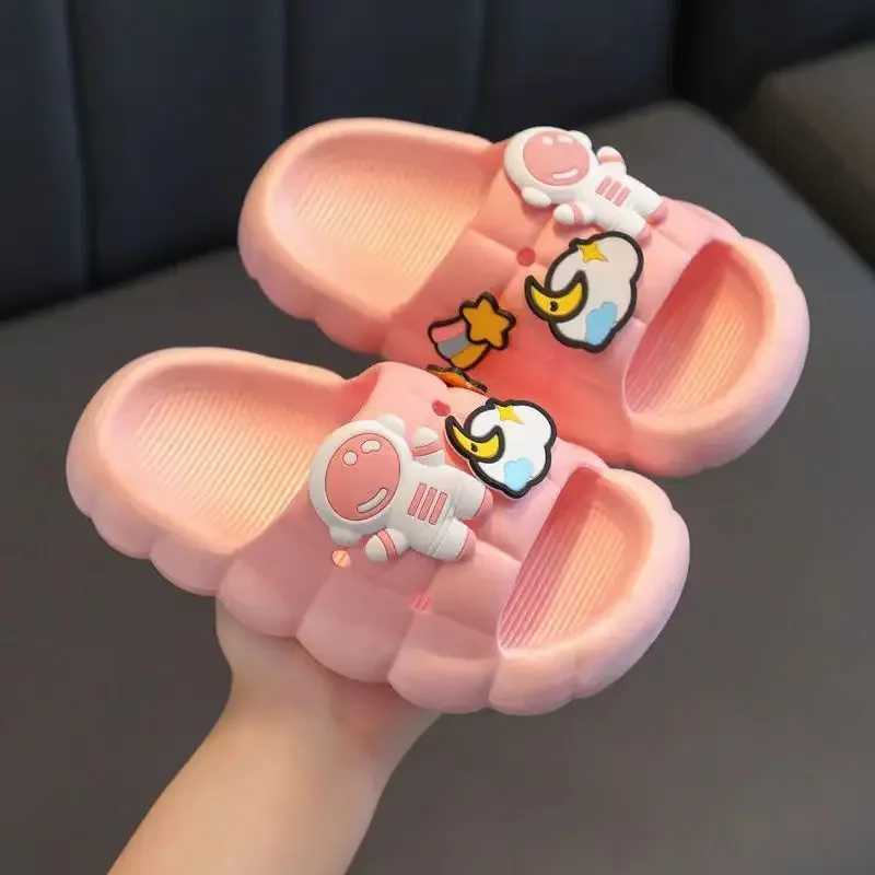 Soft Sole Baby Slippers Cute Cartoon Design Kids Home Sandals for Boys and GirlsT250311