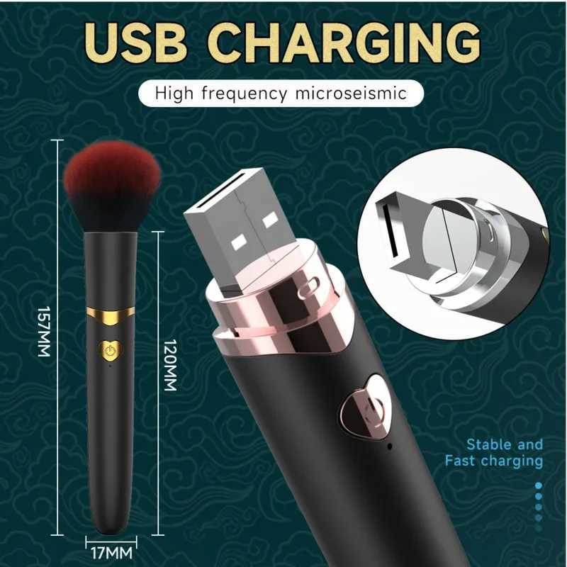 Vibration makeup brush massage with strong impact female orgasm orgasm stimulation 7-speed AV stick vibrator adult sex toyXJ250311