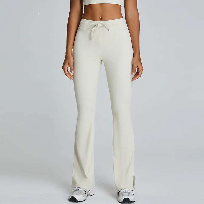 Women High Waist Threaded Flare Slim Solid Color Elastic Butt Lift Skinny Yoga Leggings Gym Fiess Runing Pants
