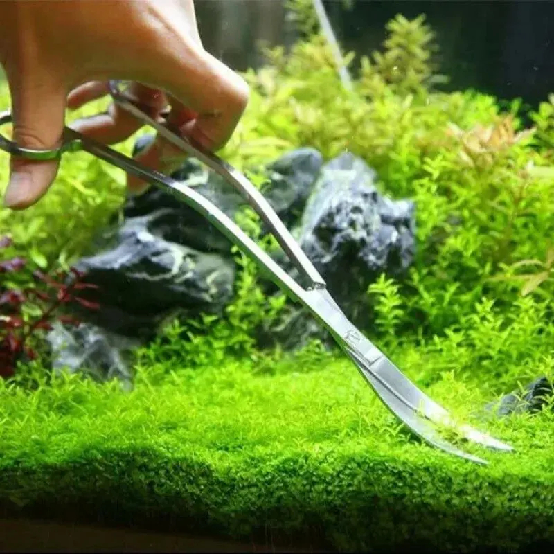 Aquarium Scissors,Extra Long Stainless Steel Cleaning Tool,Fish Tank Aquascape Tool