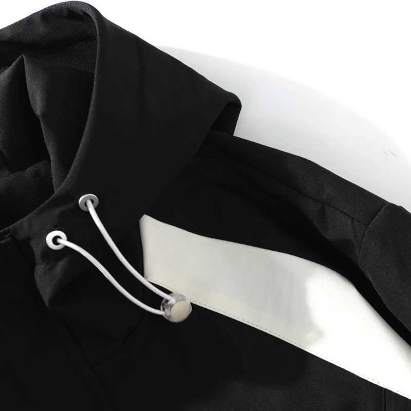 CHRLCK Mens Jacket Hooded Coats Spring Autumn Loose Jackets Mens Casual Jacket Korean Fashion Outdoor Cargo Casual JacketsT250311